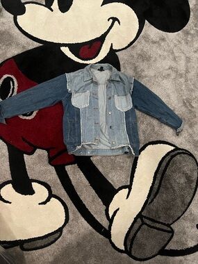 Two-Tone Denim Jacket - Light & Dark Blue